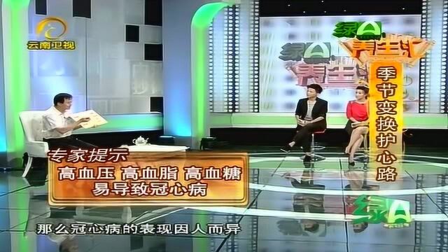 专家健康小提示!三高易致冠心病