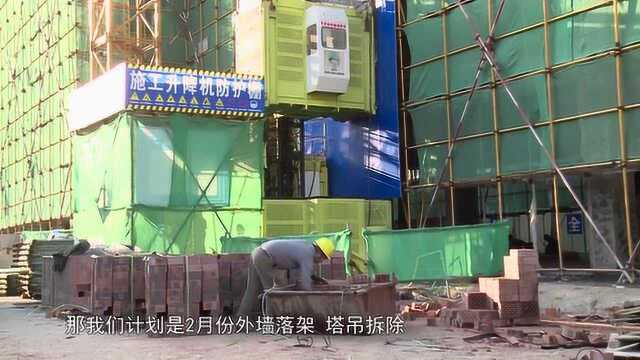 龙岩八中新建教学综合楼主体封顶转入装修阶段 预计6月份投入使用