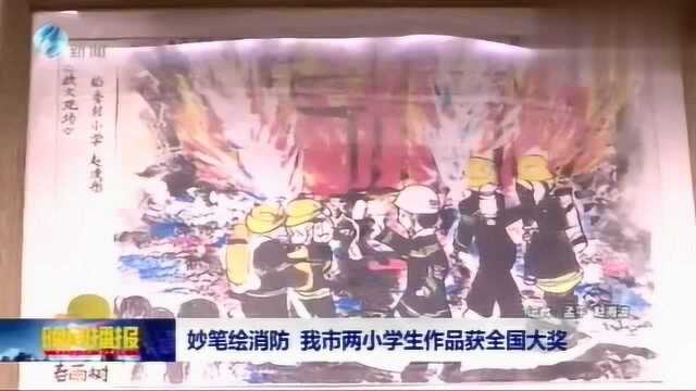 妙笔绘消防,我市两小学生作品获全国大奖,培养良好安全习惯