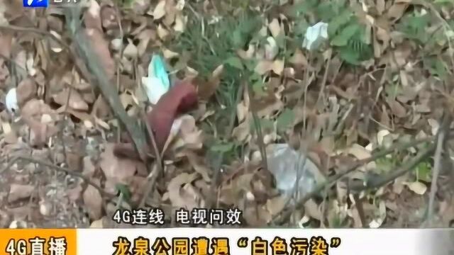 改造后的荆门市龙泉公园新装亮相,为何接连遭遇“白色污染”