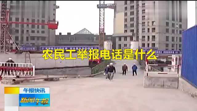 农民工想要举报,应该拨打什么电话