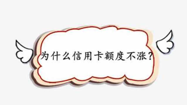 为什么信用卡额度不涨?