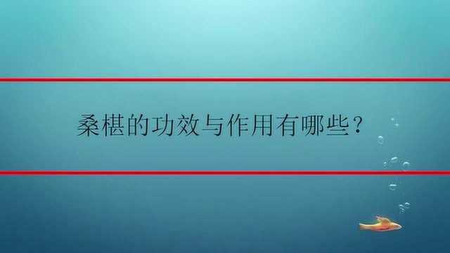 桑椹的功效与作用有哪些?