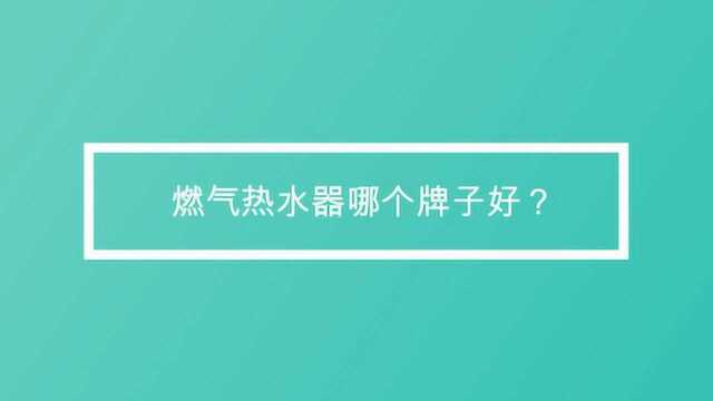 燃气热水器哪个牌子好?