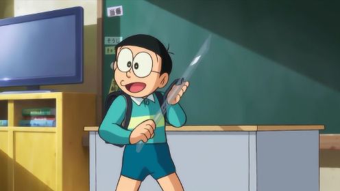 《哆啦A梦：大雄的月球探险记》大雄上学又迟到，结果还打了老师