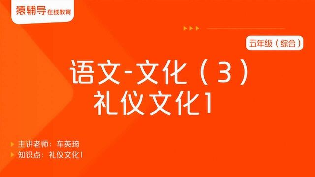 小学五年级语文(综合)《文化(3):礼仪文化1》