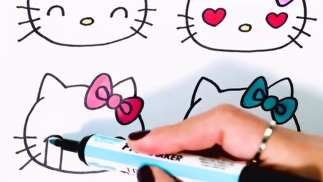 HELLOKITTY表情符号绘制教程,超级可爱的表情