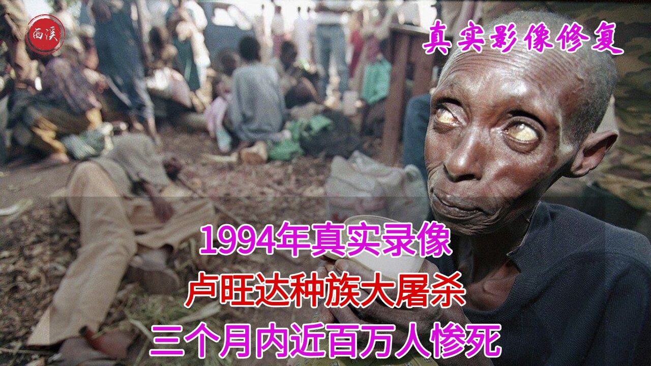 1994年真实影像,卢旺达种族大屠杀,三个月内近百万人惨死