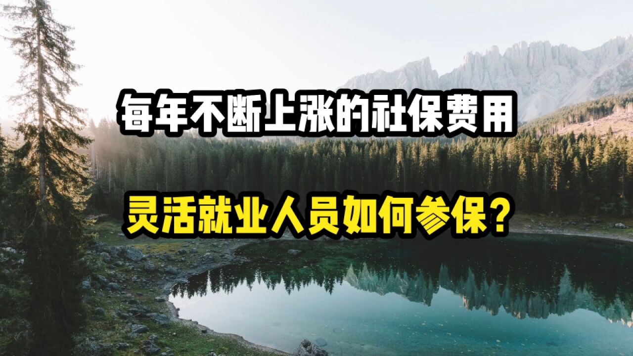 面对不断上涨的社保费用,灵活就业人员该如何参保?