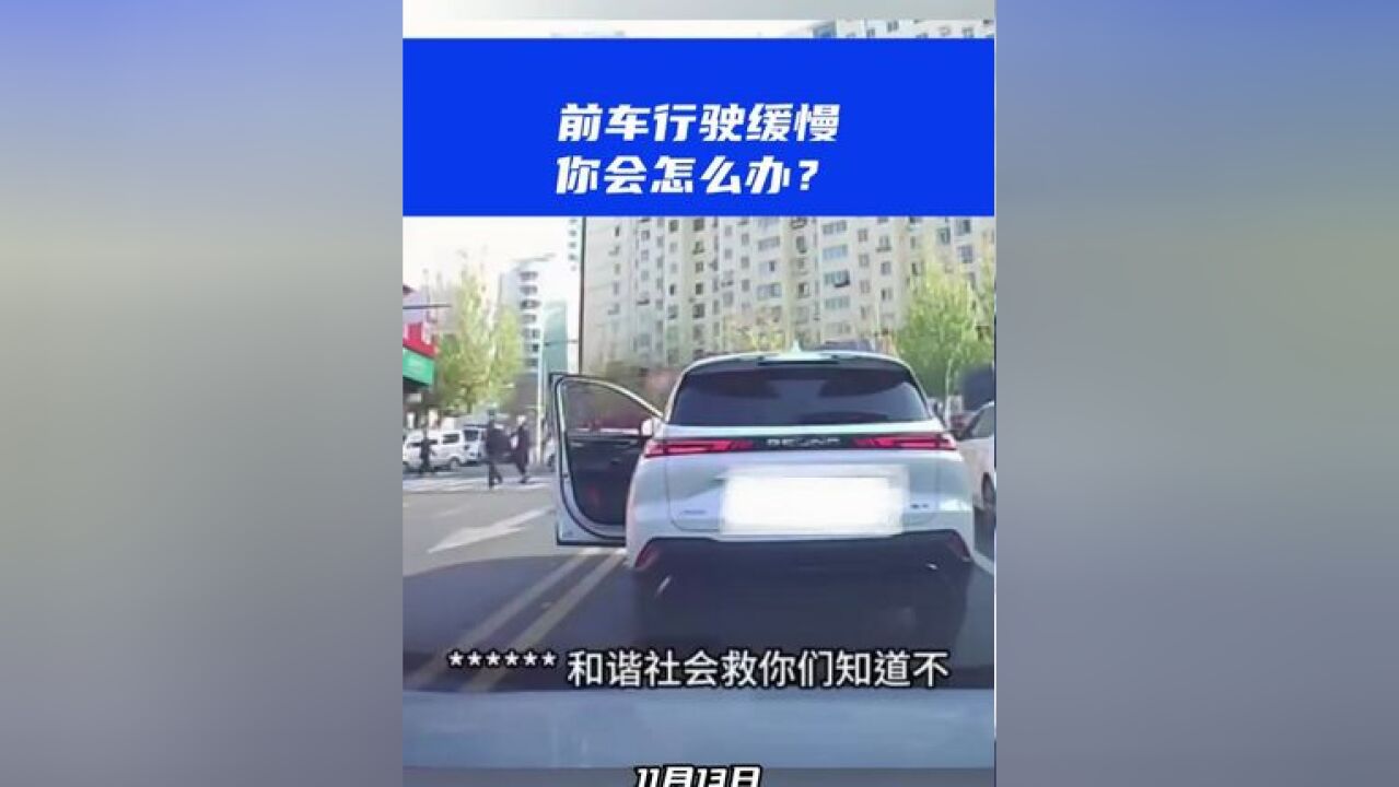 前车行驶缓慢,你会怎么办?