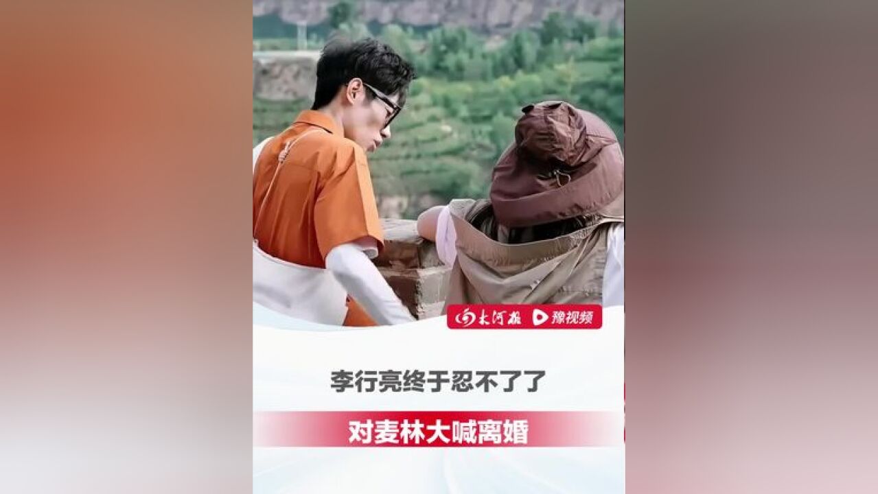 李行亮终于忍不了了 !在《再见爱人4》节目中牵麦琳的手被拒后无奈大喊:离离离!回去就离!杨子一旁劝和却被黄圣依怼...