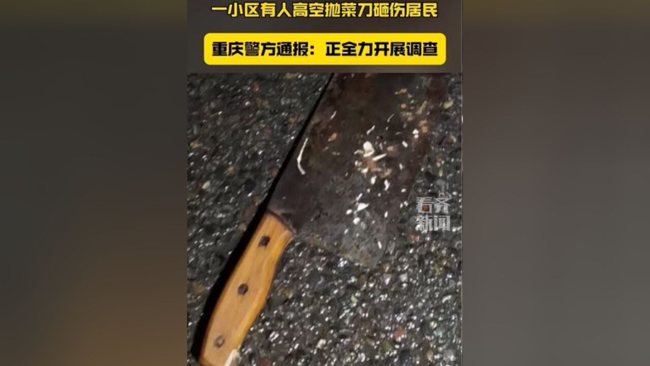 一小区有人高空抛物砸伤居民 重庆警方通报:正全力开展调查