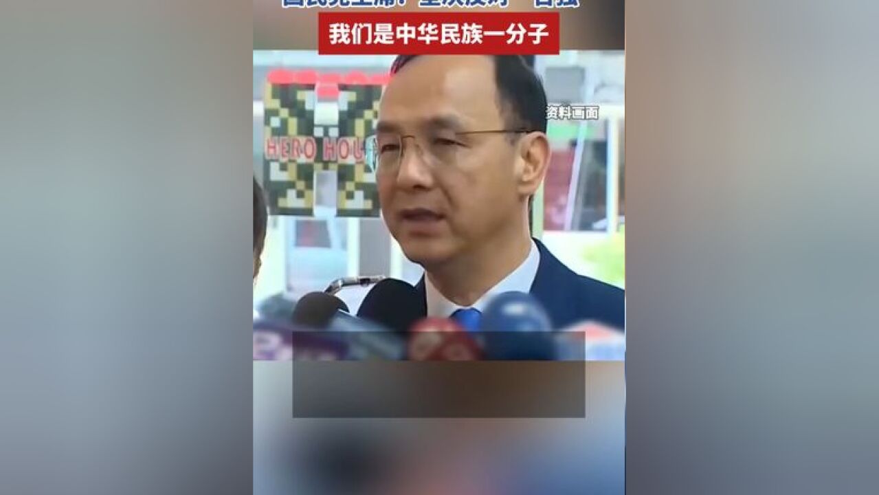 国民党主席:坚决反对“台独” 我们是中华民族一分子