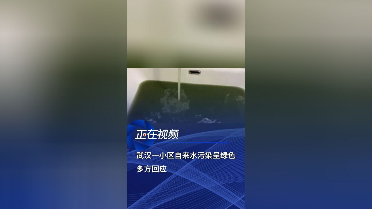 武汉一小区自来水污染呈绿色,多方回应