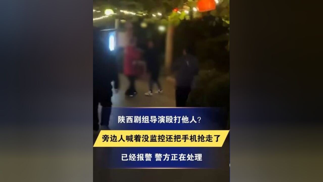 陕西剧组导演殴打他人?旁边人喊着没监控还把手机抢走了 已经报警,警方正在处理