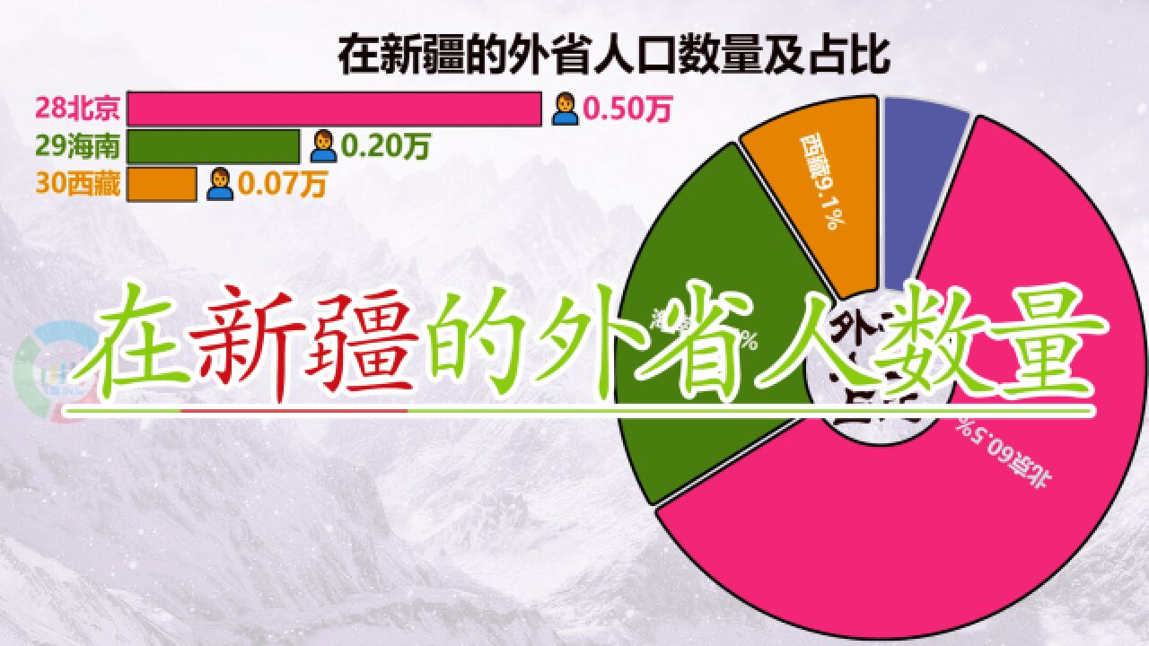 在新疆的外省人数量排名