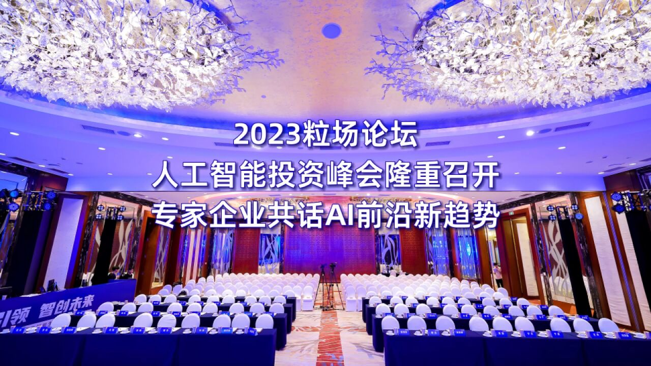 2023粒场论坛人工智能投资峰会隆重召开 专家企业共话AI前沿趋势