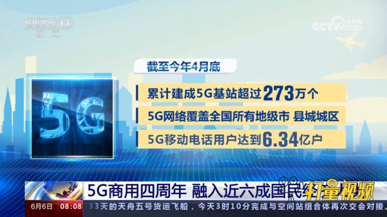 5G商用四周年,融入近六成国民经济大类