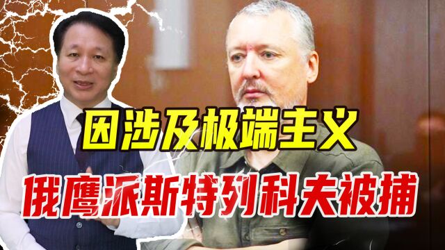 因涉及极端主义,俄鹰派斯特列科夫被捕,曾亲率部队插旗克里米亚