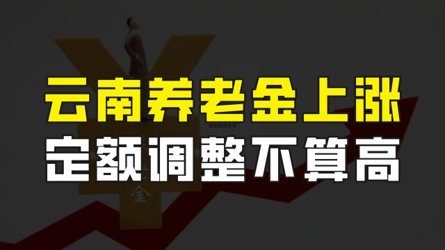 云南2023年养老金调整方案出台,定额调整幅度不高,但也不影响上涨