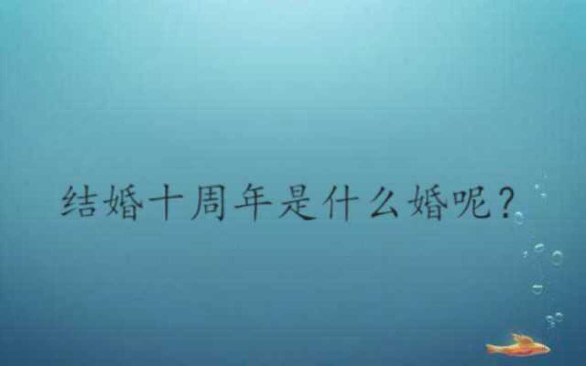 结婚十周年是什么婚呢