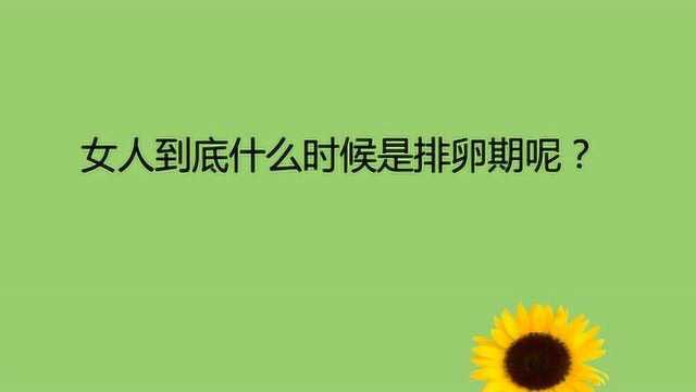 女人到底什么时候是排卵期呢?