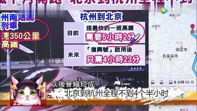 台湾节目:杭州到北京开启复兴号!大陆高铁世界领先!