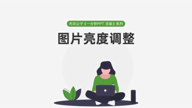 布衣公子《一分钟PPT技能》系列之47 图片亮度调整