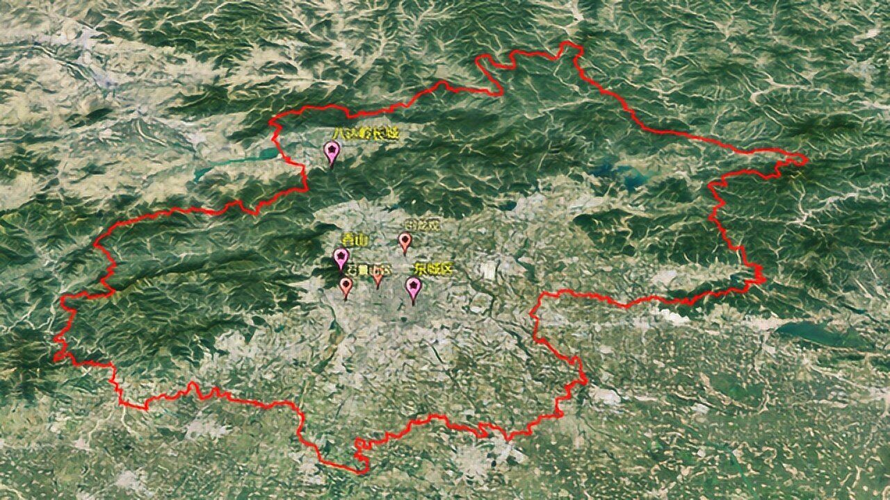 北京城区风水格局太空看北京地势地貌