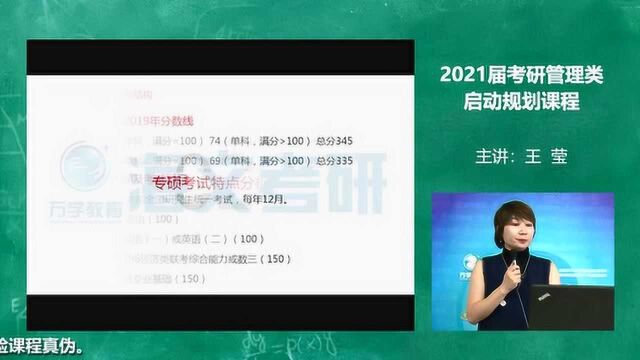 2021届考研管理类启动规划课程 王莹