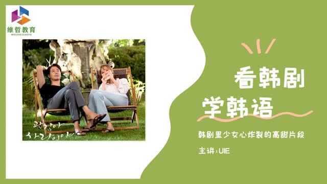 看韩剧学韩语《没关系是爱情》赵寅成孔孝真甜蜜爱情,满满的回忆