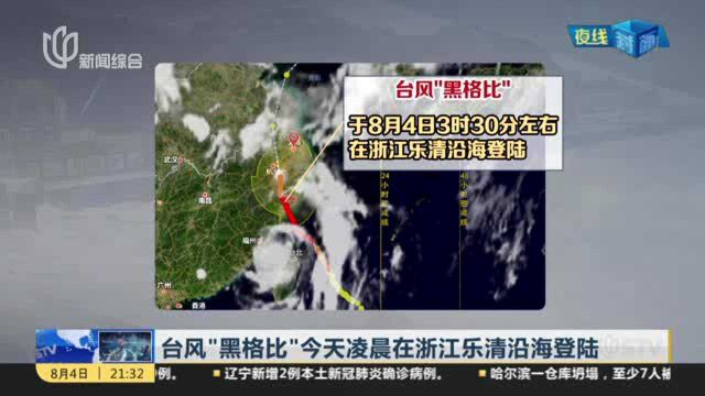 台风“黑格比”今天凌晨登陆浙江乐清