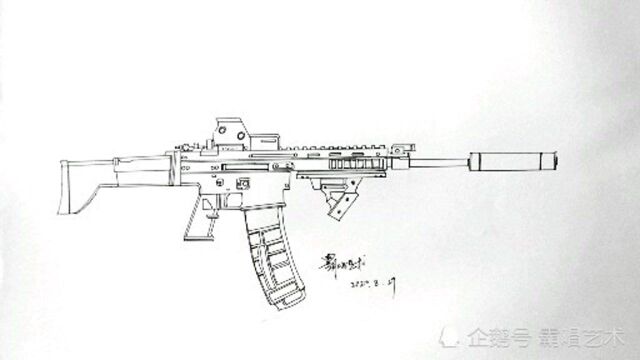 和平精英军备库枪械手绘全解析,适合入门的SCAR—L突击步枪