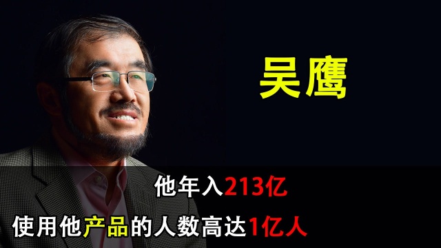 吴鹰:不仅年入213亿,1亿人用他的产品,更是马云背后的男人