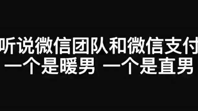 微信支付和微信团队聊天截图,好家伙一个直男一个暖男,比较喜欢暖男啊!