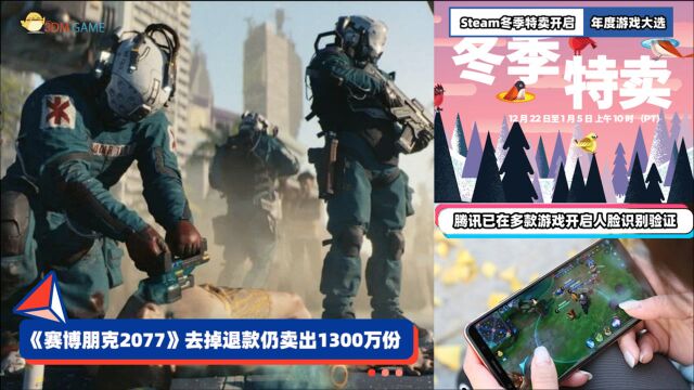 3DM速报:《赛博朋克2077》售出1300万份,Steam冬促开启