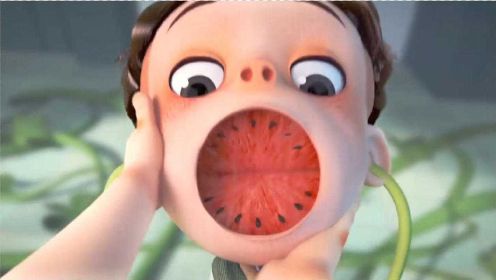 动画片：小男孩吃西瓜不吐籽，第二天鼻血变成西瓜汁，嗓子眼长满了瓜瓤