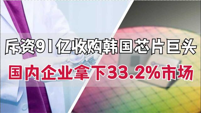 斥资91亿,中企收购全球第二大芯片龙头,33.2%市场收入囊中