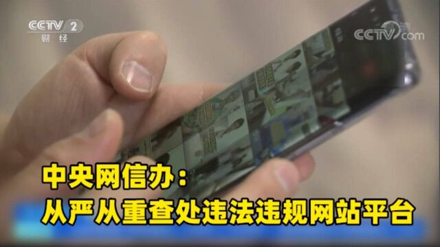 中央网信办从严从重查处违法违规网站平台