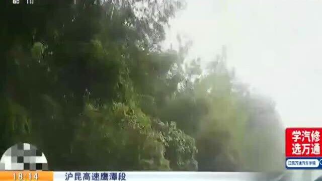 沪昆高速鹰潭段:雨天行车未降速 发生事故被判主要责任