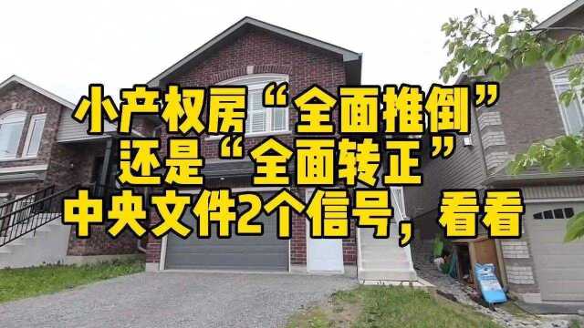 小产权房“全面推倒”还是“全面转正”?中央文件2个信号,看看