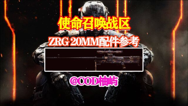 【使命召唤战区】ZRG20配件参考