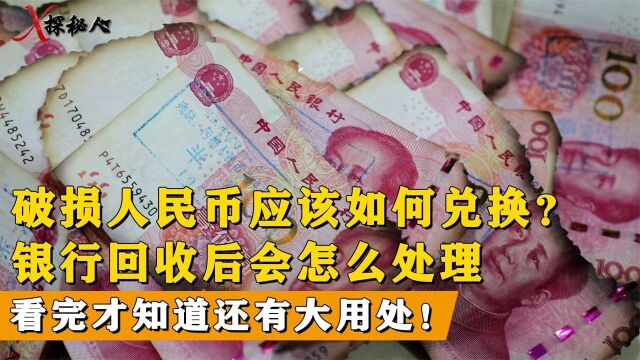 破损人民币还能换新吗?银行回收后会拿去做什么,原来还有大用处