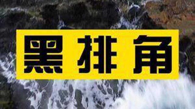 壮观大浪冲击着岸边风化的黑礁石,这就是惠州黑排角的常态.