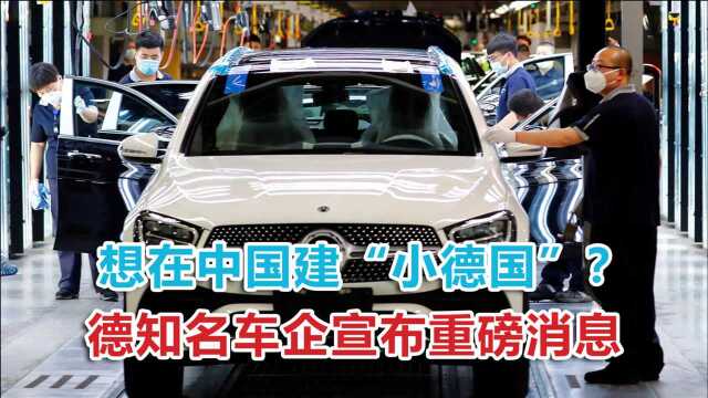 想在中国建“小德国”?德知名车企宣布重磅消息,美媒分析真相了