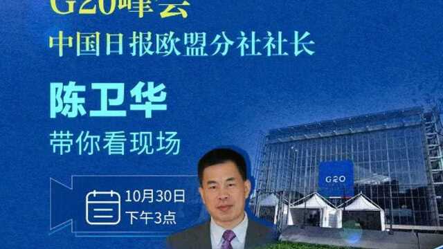 直击G20:中国日报欧盟分社社长陈卫华带你看现场