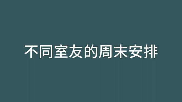 不同室友周末安排