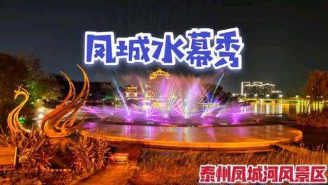 漫步泰州凤城河畔,走入梦幻水上光影秀,零距离感受幸福水天堂