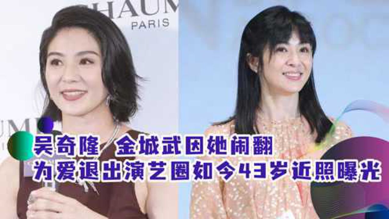 吴奇隆、金城武因她闹翻?为爱退出演艺圈如今43岁近照曝光