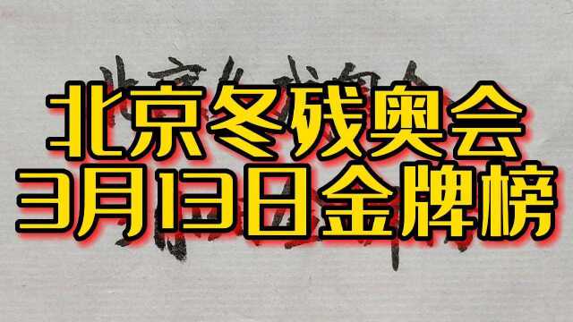 北京冬残奥会金牌榜,3月13日最终排名,中国金牌榜奖牌榜双榜首